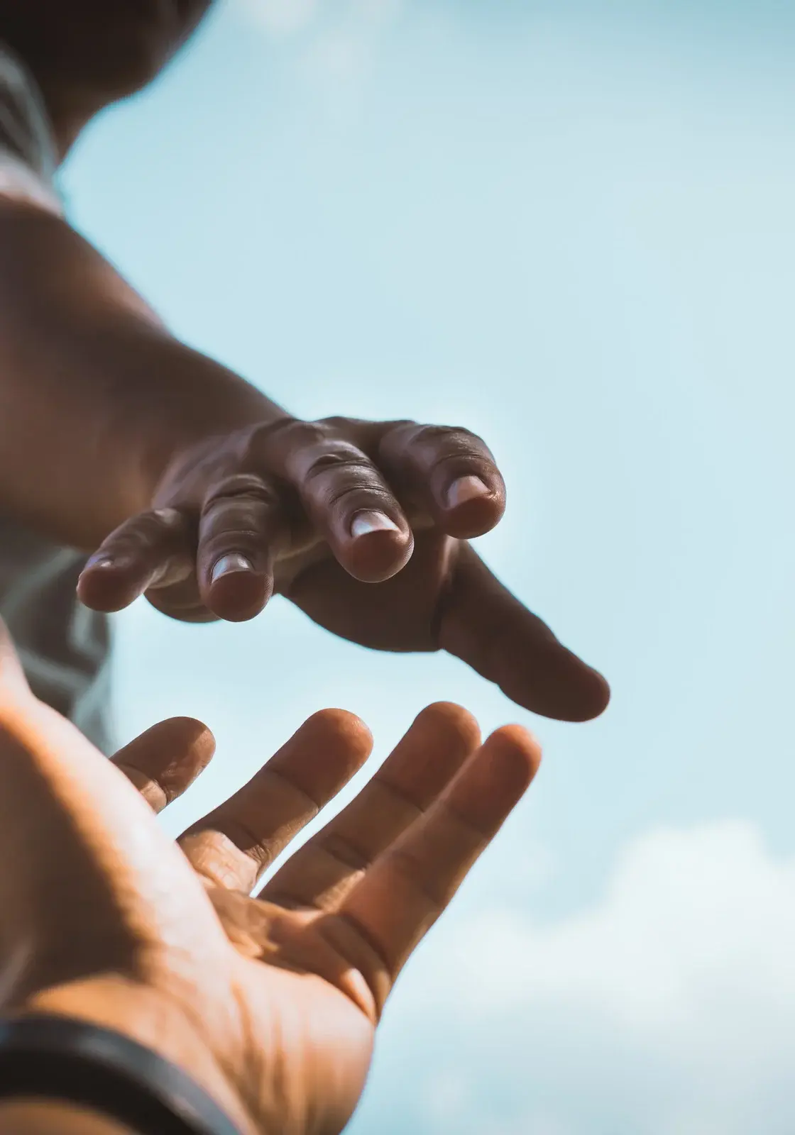 hands reaching out hands reaching out